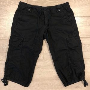 Calvin Klein Cargo Capri Shorts Drawstring Utility